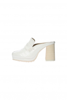 Alternative view of Square Toe Loafer Mules White