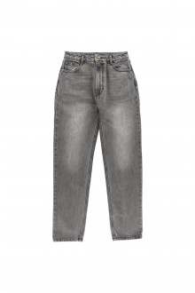 Alternative view of Regular Tapered Denim Pants Washed Black