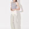 Contrast Color Wide Pants Ivory