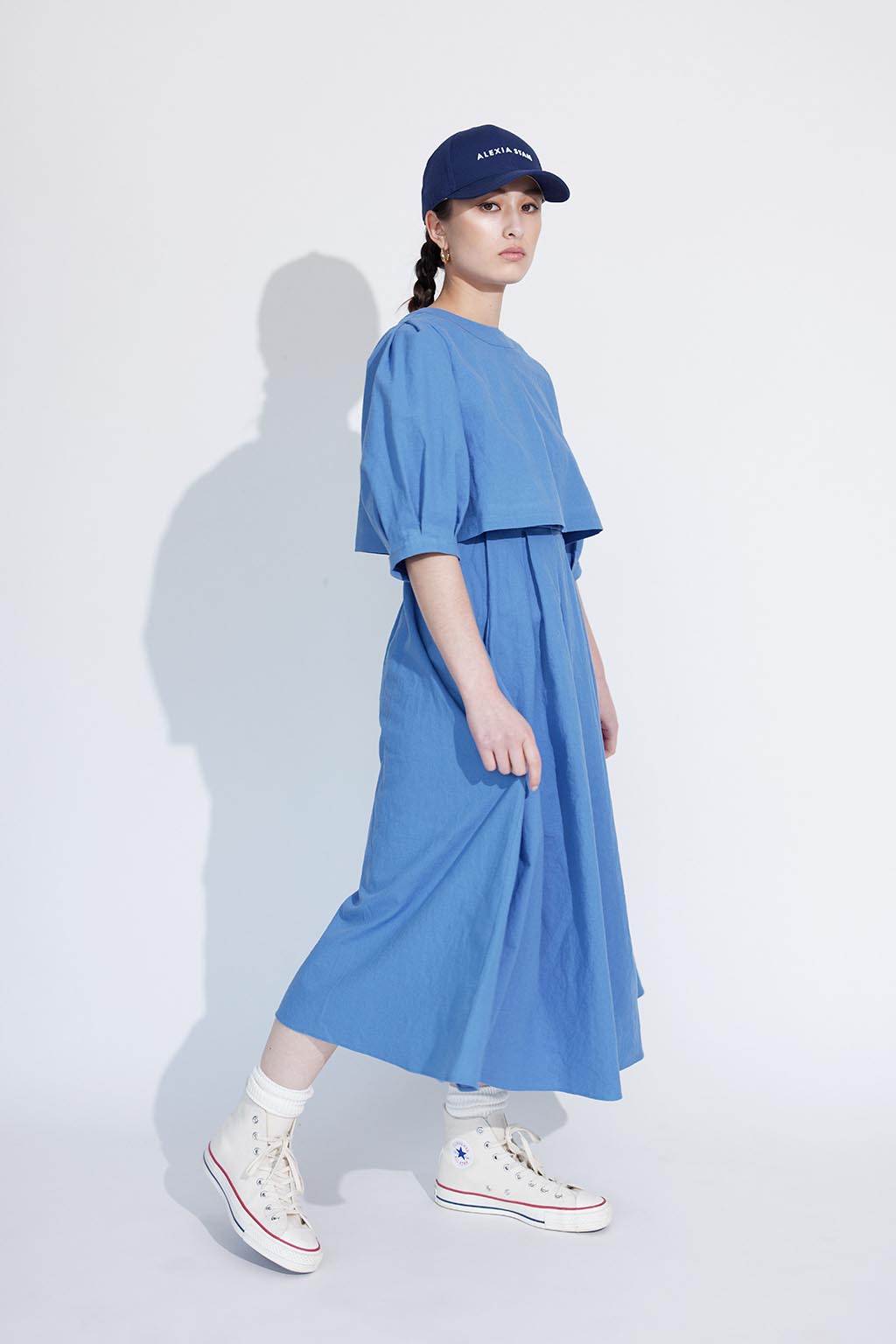 puff-sleeve-cropped-top&dress-set-blue-03