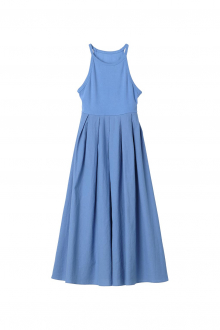 puff-sleeve-cropped-top&dress-set-blue-14