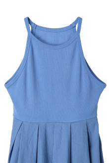 puff-sleeve-cropped-top&dress-set-blue-16