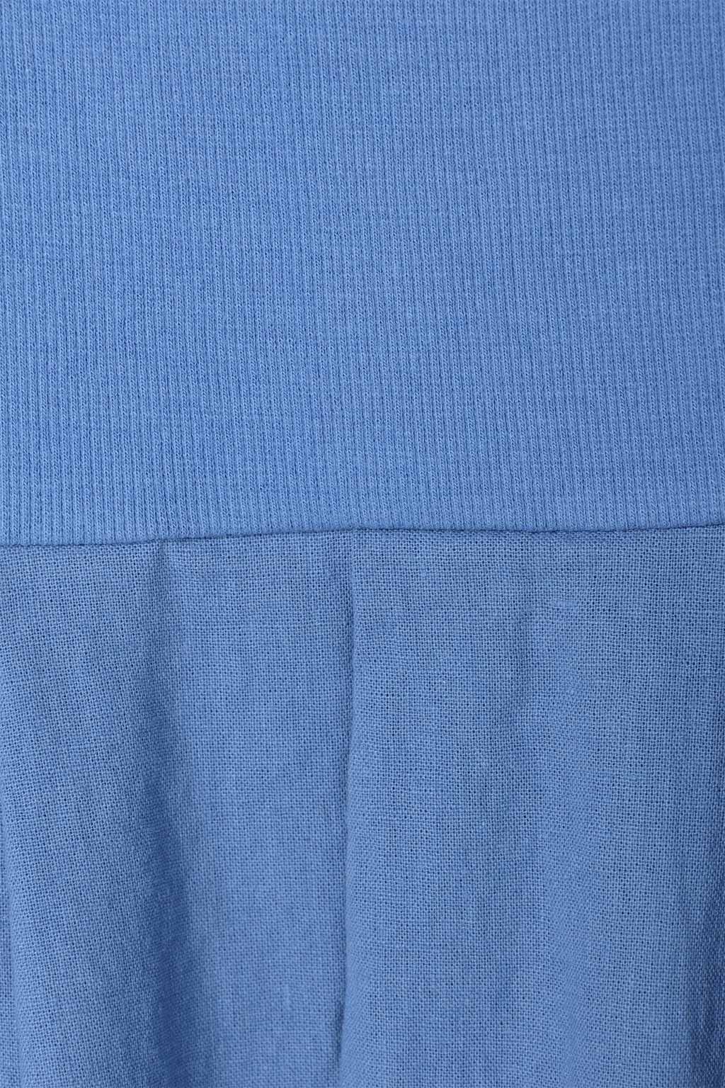 puff-sleeve-cropped-top&dress-set-blue-19