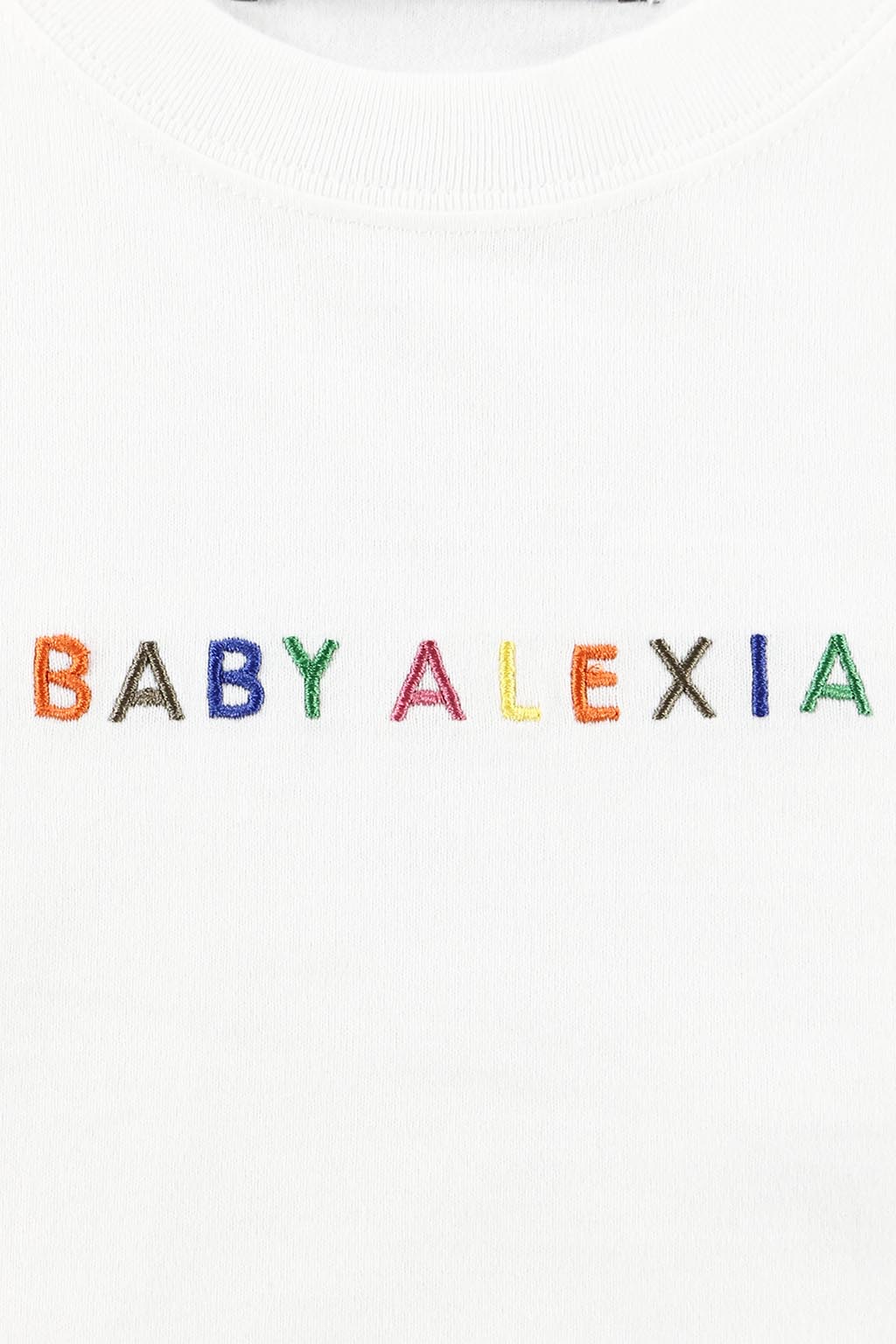 BABY ALEXIA Contrast Embroidery Logo Tee White9