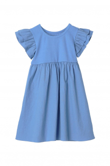 BABY ALEXIA Frill Sleeve Dress Blue2