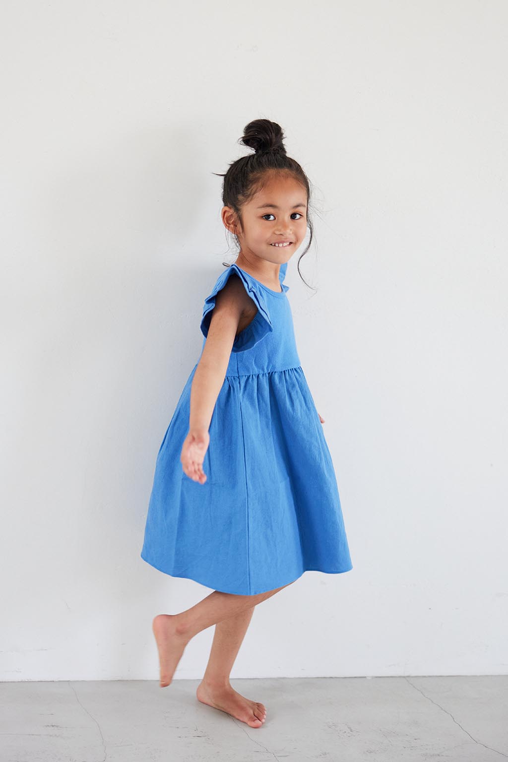 BABY ALEXIA Frill Sleeve Dress Blue7