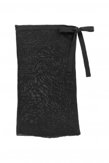 Knit Wrap Skirt Black 2
