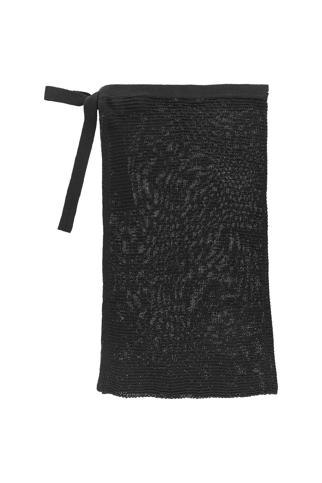 Knit Wrap Skirt Black 7