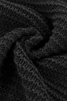 Knit Wrap Skirt Black 8