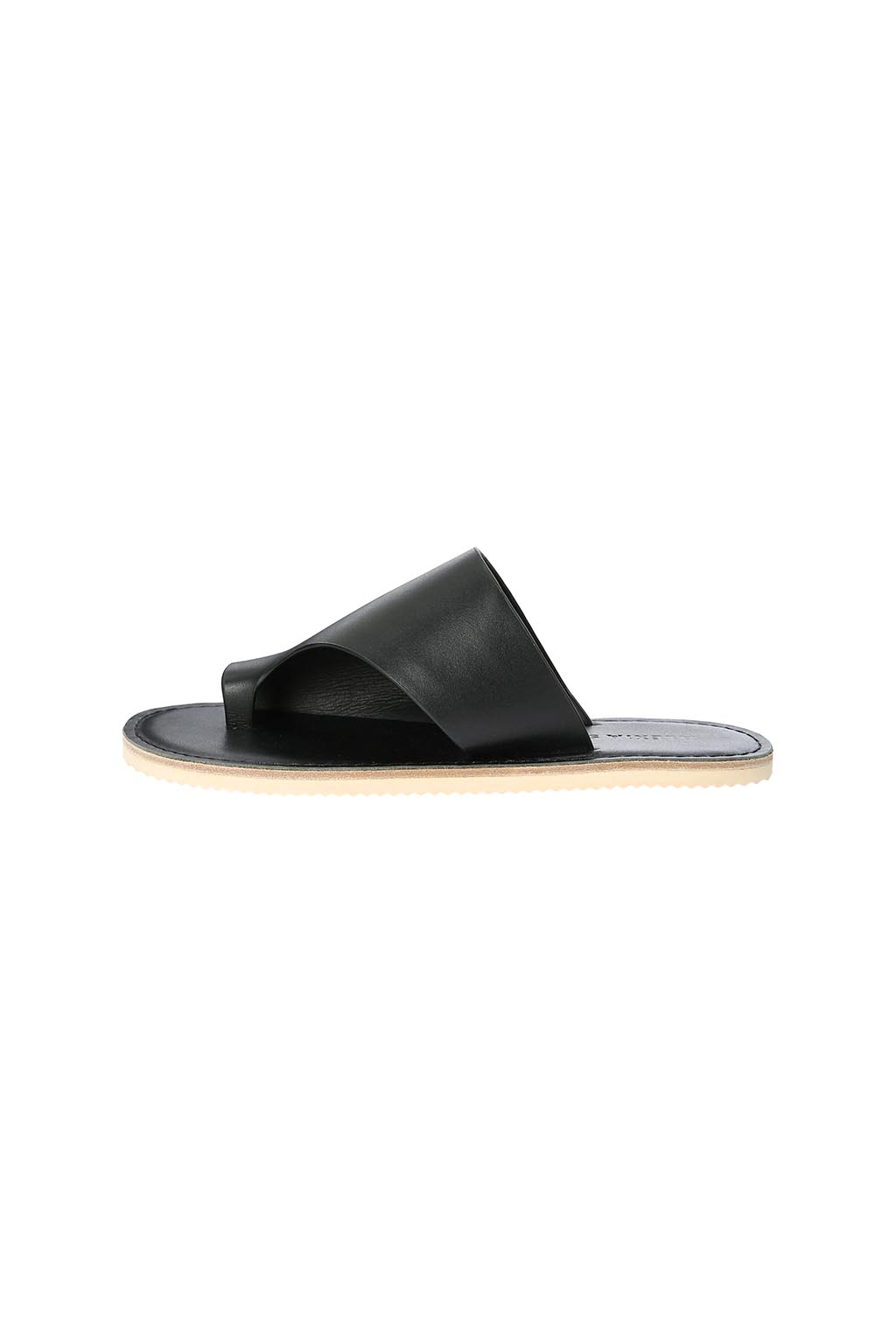Leather Thong Sandals Black 4