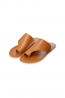 Leather Thong Sandals Camel 2