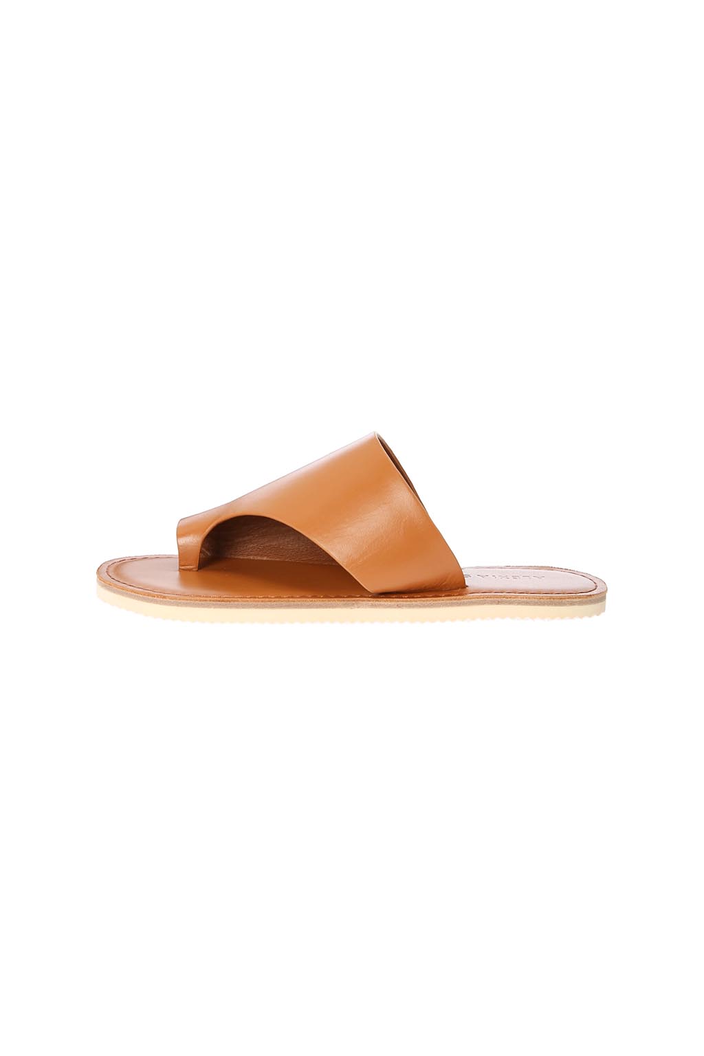 Leather Thong Sandals Camel 4
