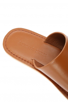 Leather Thong Sandals Camel 6