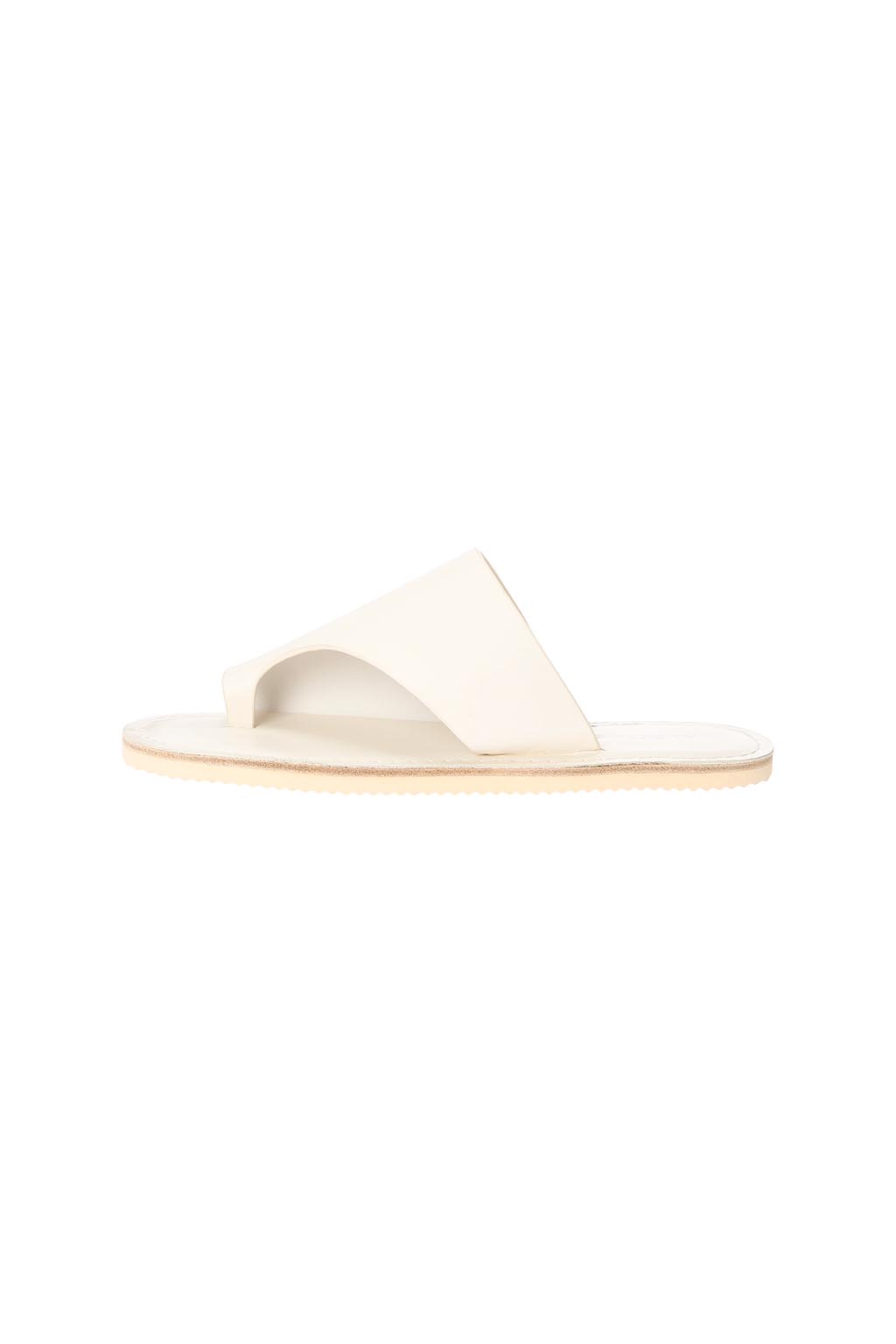 Leather Thong Sandals White 4