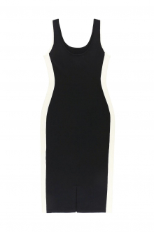 Sleeveless Knit Midi Dress Black5