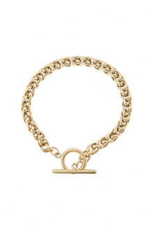 Toggle Clasp Rope Chain Bracelet Gold2