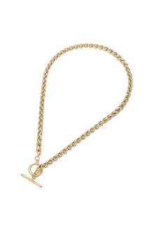 Toggle Clasp Rope Chain Necklace Gold2