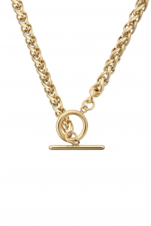 Toggle Clasp Rope Chain Necklace Gold6