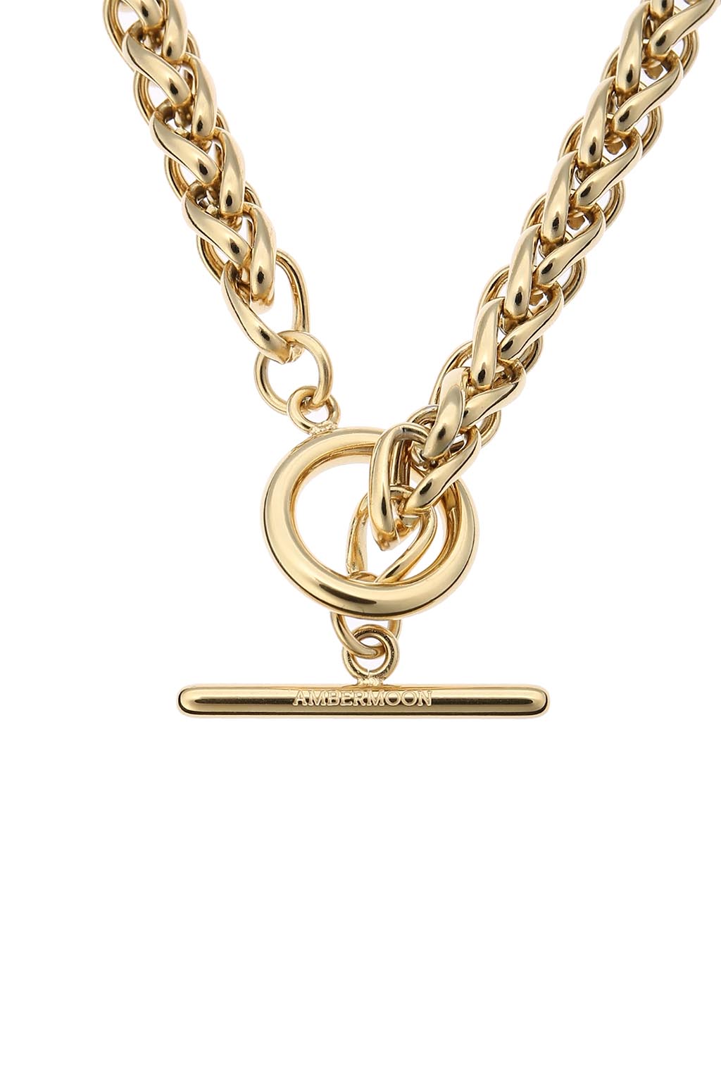 Toggle Clasp Rope Chain Necklace Gold7