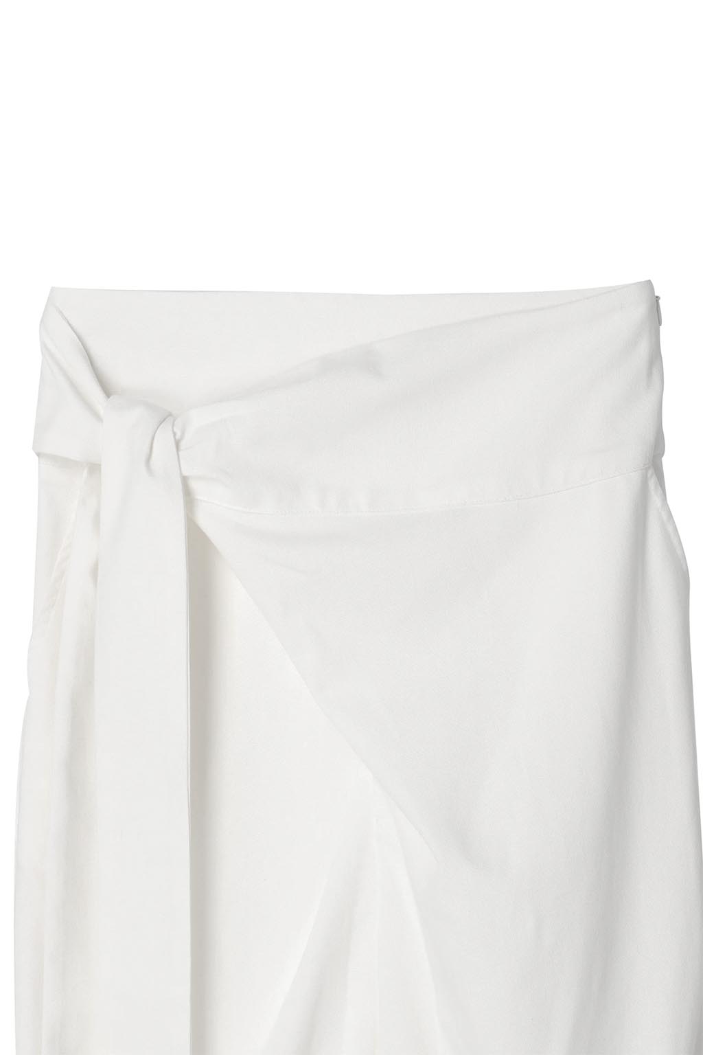 Wrap Wide Pants White 9
