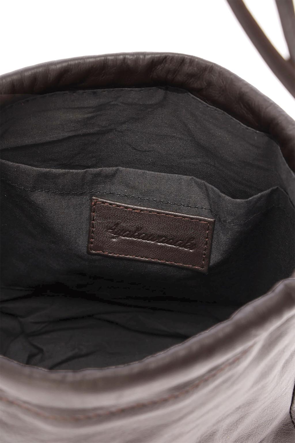 Small Drawstring Bag Dark Brown