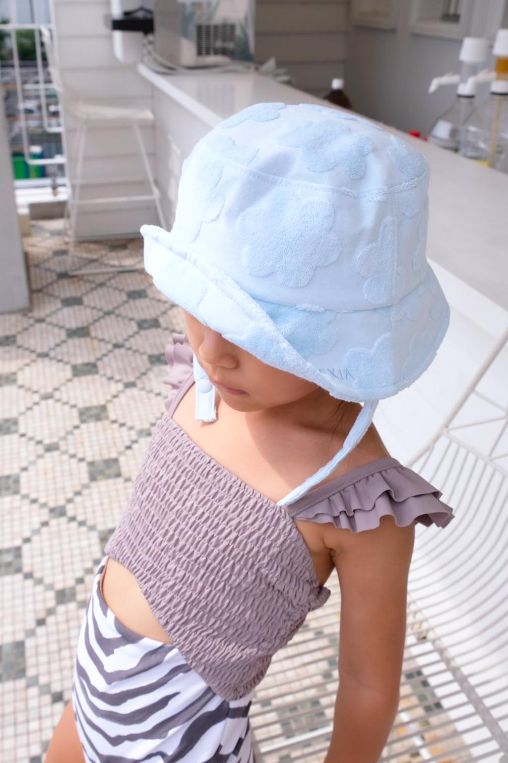 BABY ALEXIA Terry Jacquard Bucket Hat Blue 1