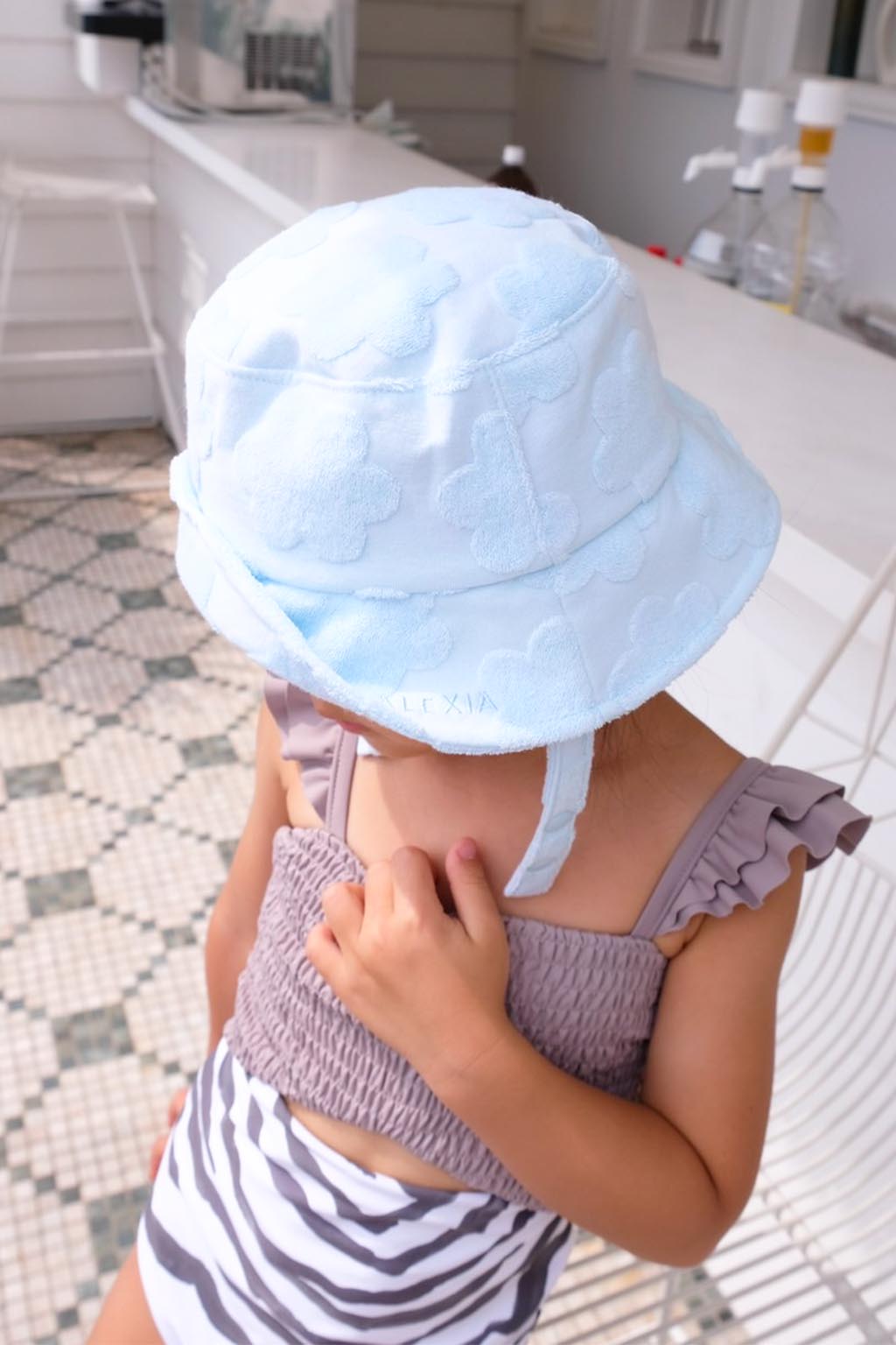 BABY ALEXIA Terry Jacquard Bucket Hat Blue 5