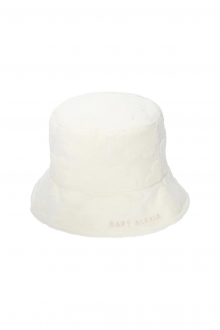 BABY ALEXIA Terry Jacquard Bucket Hat White 8