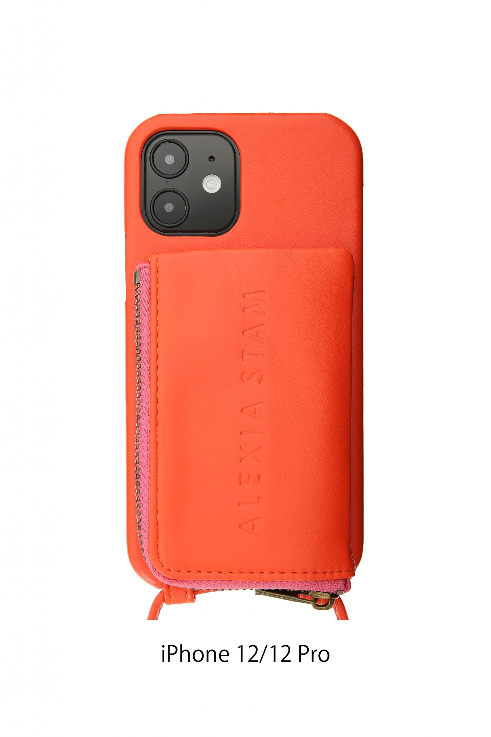 Eco Leather iPhone Case With Strap Orange 11