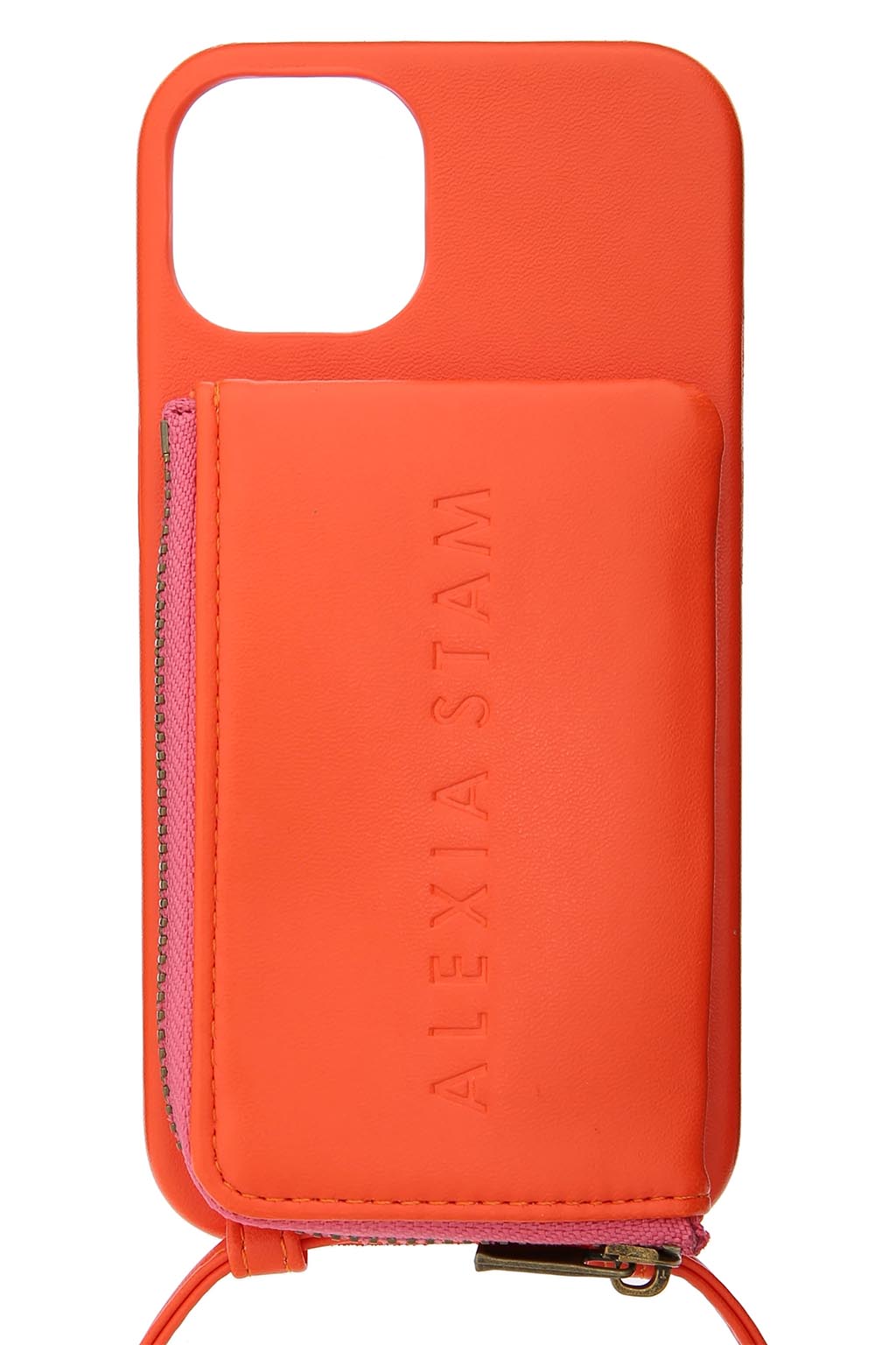 Eco Leather iPhone Case With Strap Orange 2