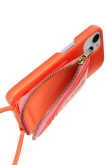 Eco Leather iPhone Case With Strap Orange 7