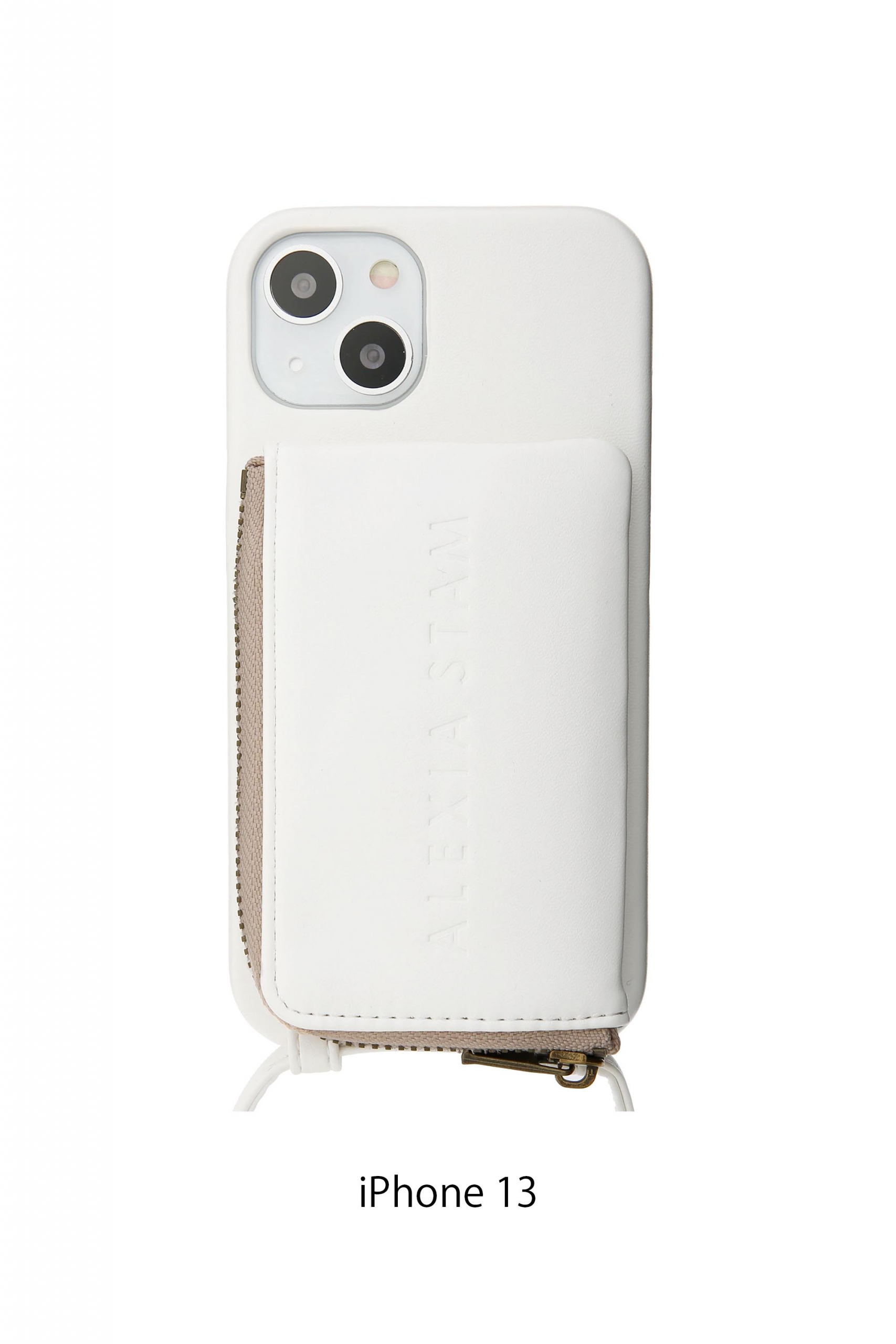 Eco Leather iPhone Case With Strap White 12