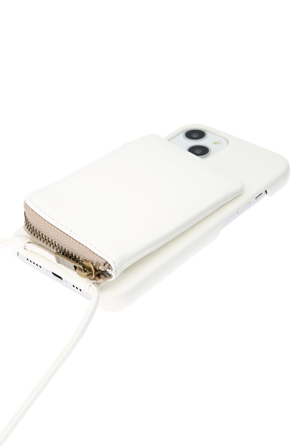 Eco Leather iPhone Case With Strap White 5