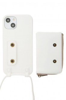 Eco Leather iPhone Case With Strap White 6