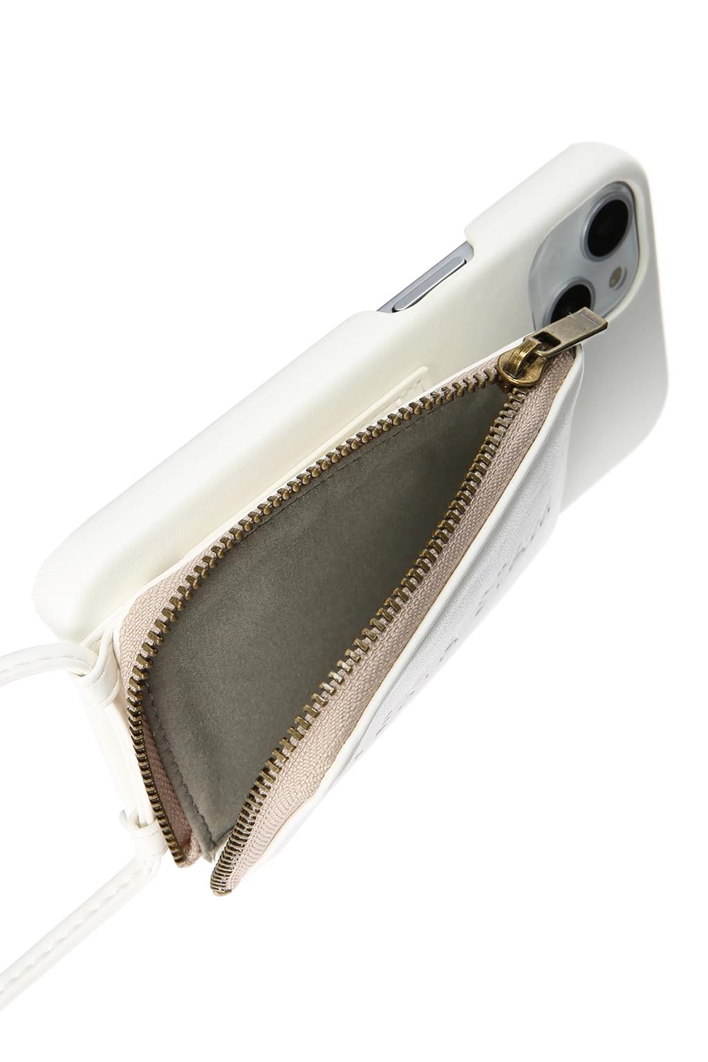 Eco Leather iPhone Case With Strap White 7