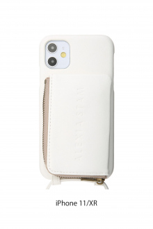 Eco Leather iPhone Case With Strap White 9