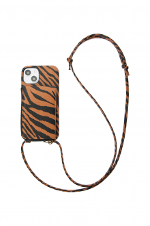 Eco Leather iPhone Case With Strap Zebra 1