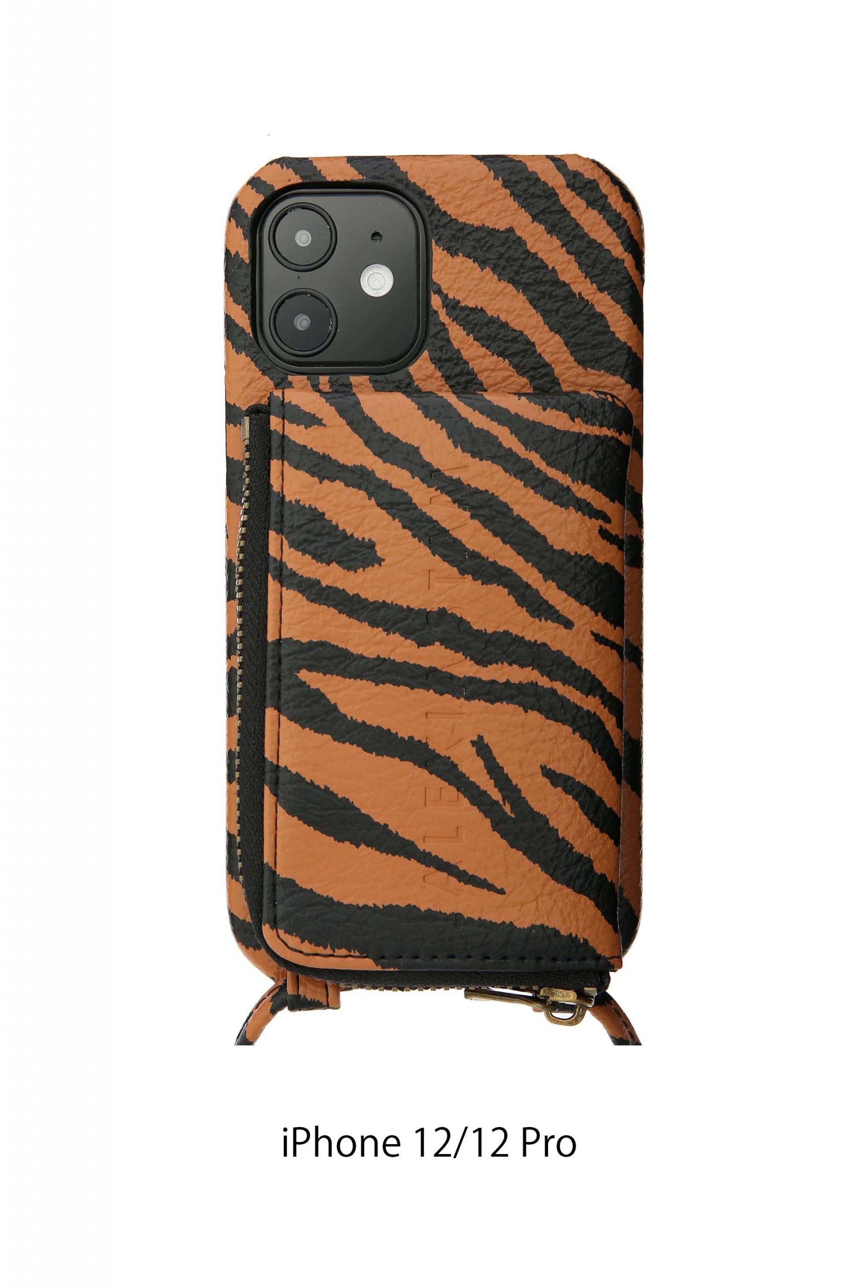 Eco Leather iPhone Case With Strap Zebra 11