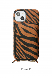 Eco Leather iPhone Case With Strap Zebra 12