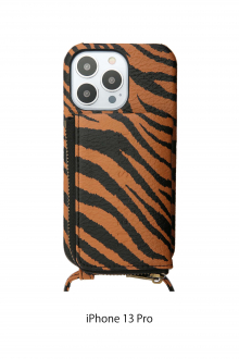 Eco Leather iPhone Case With Strap Zebra 13
