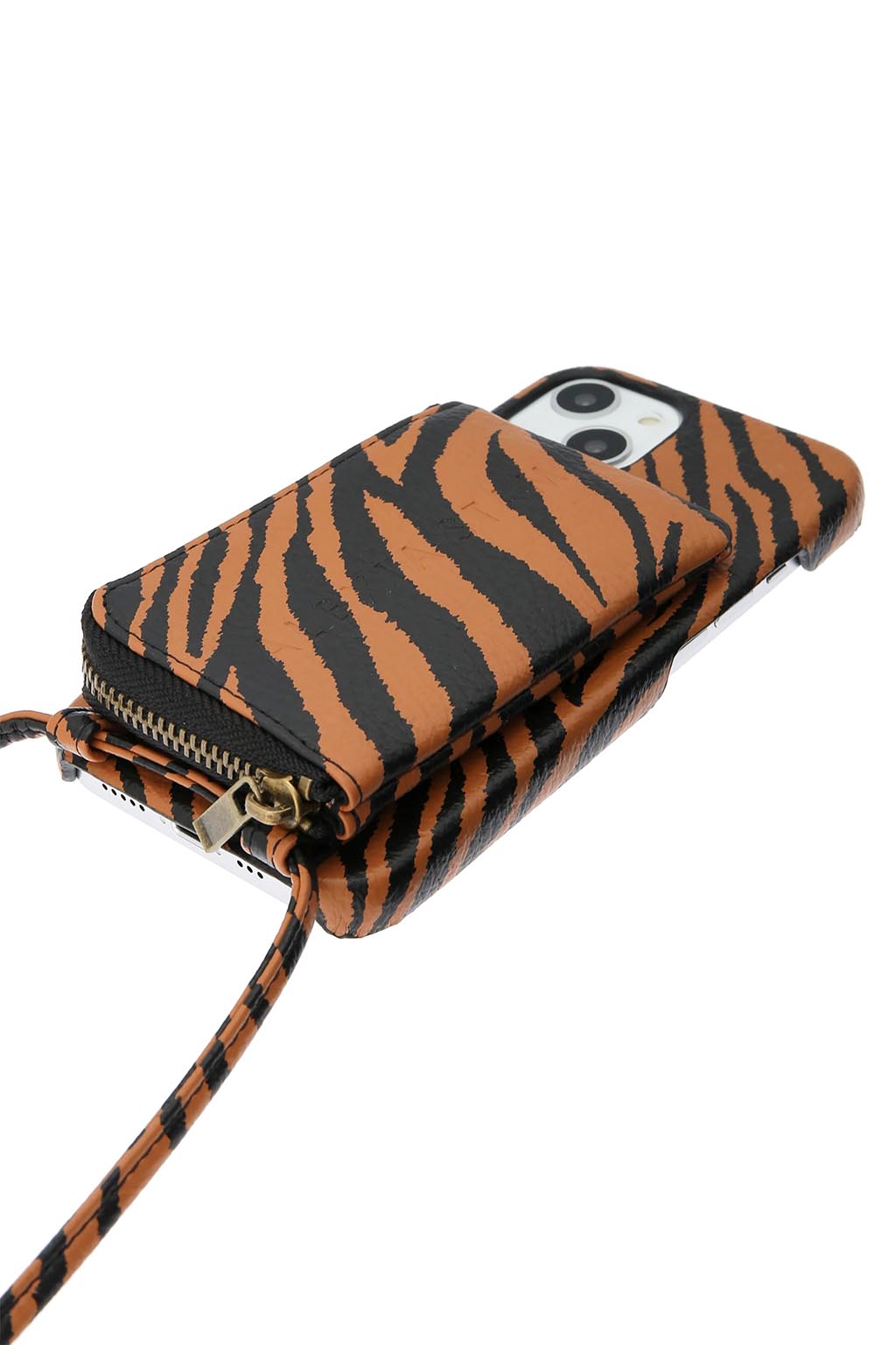 Eco Leather iPhone Case With Strap Zebra 5
