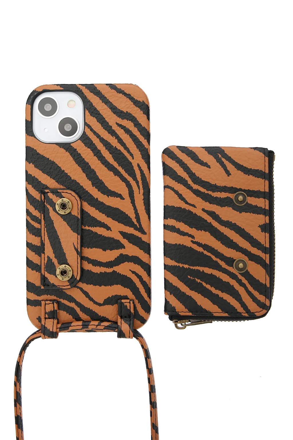Eco Leather iPhone Case With Strap Zebra 6