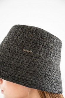 Raffia Bucket Hat Black 5