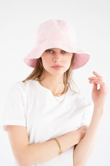 Terry Jacquard Bucket Hat Pink 3
