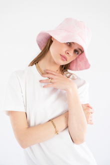 Terry Jacquard Bucket Hat Pink 4