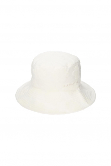 Terry Jacquard Bucket Hat White 2
