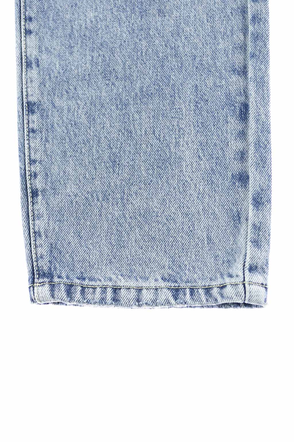 Tuck Denim Pants Washed Blue 12