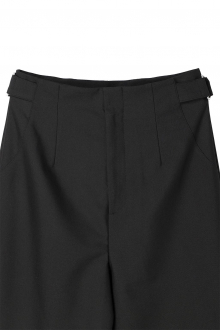Waist Belted Color Pants Black 9