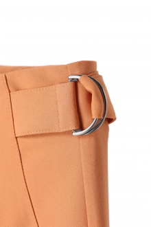 Waist Belted Color Pants Orange 10