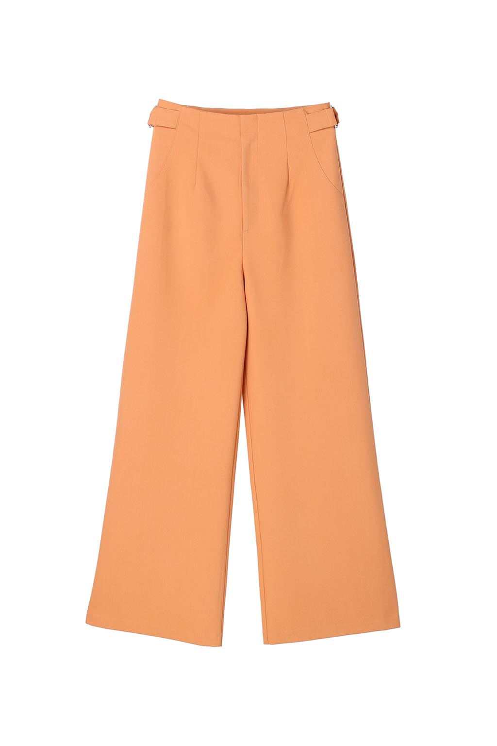 Waist Belted Color Pants Orange 2